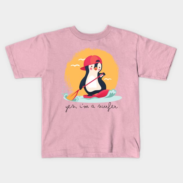 SURFER Kids T-Shirt by tzolotov